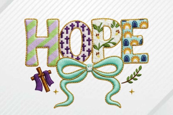 HOPE Christian Faux Embroidery PNG