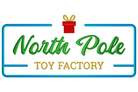 North Pole Factory Embroidery Design