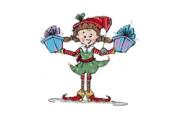 Sassy Polly Elf: A Business-Ready Holiday Embroidery Design